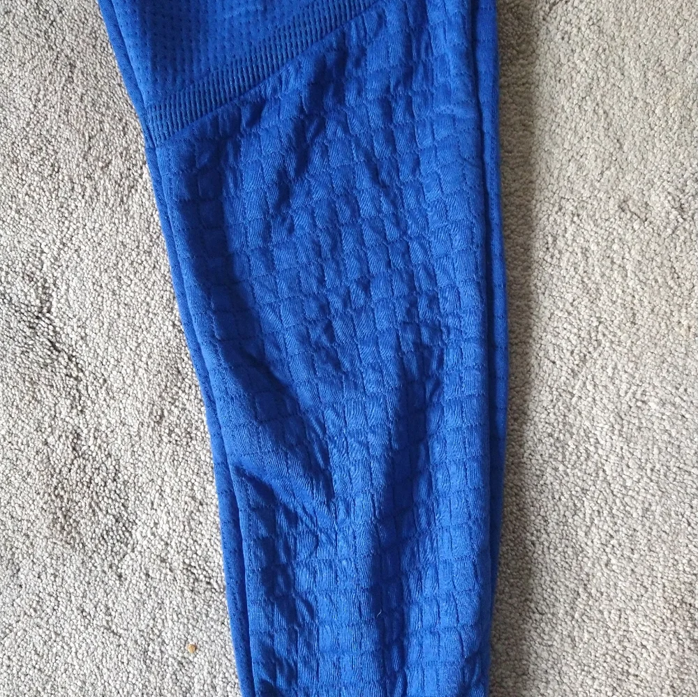 De Baggio Men's Jersey Sweatpants‎ Waffle Blue Pants Size 2XL